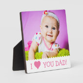 アイラブユーパパカスタム フォトプラーク (正面)