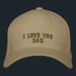 アイラブユーパパ刺繍キャップ 刺繍入りキャップ<br><div class="desc">次のような表現で縁を刺繍した帽子：「愛してるパパ」</div>