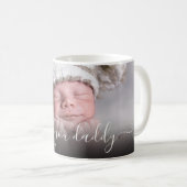 アイラブユーパパ独身の写真テンプレートマググ コーヒーマグカップ (正面右)