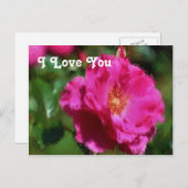 アイラブユーピンクローズはがき ポストカード (正面/裏面)