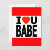 アイラブユーベイブ赤いハートデートすること人間関係 ポストカード (正面/裏面)