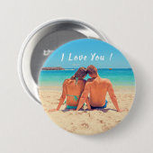 アイラブユーボタンカスタム写真と文字 缶バッジ (正面&裏面)