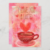アイラブユーラテバレンタインデイカード シーズンカード (正面/裏面)