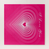 アイラブユー文字ジグソーパズルとハート ジグソーパズル (横)