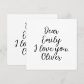 アイラブユー文字テンプレート (正面/裏面)