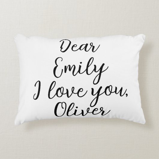 アイラブユー文字テンプレート アクセントクッション (正面)