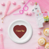 アイラブユー紙プレート ペーパープレート (パーティー)