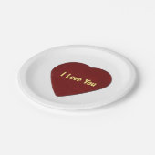 アイラブユー紙プレート ペーパープレート (アングル)