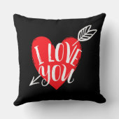 アイラブユー赤いハート装飾用クッション クッション (裏面)