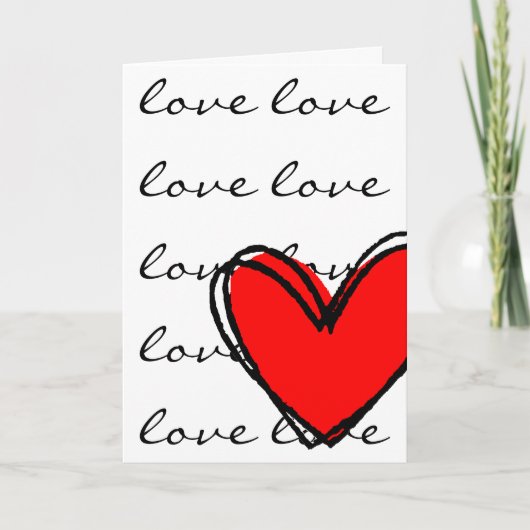 アイラブユー赤いハート シーズンカード (正面)