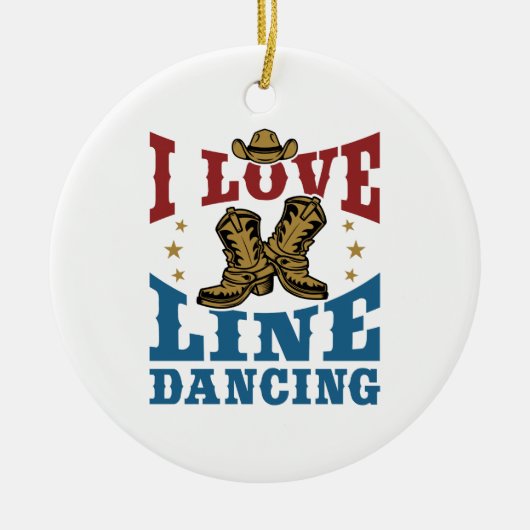 アイラブライン踊り セラミックオーナメント (正面)