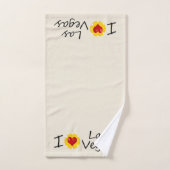 アイラブラスベガストランプのポーカーチップ バスタオルセット (ハンドタオル)