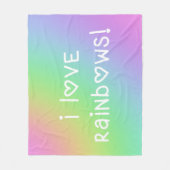 アイラブレインボウズフリースブランケット フリースブランケット (正面)