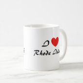 アイラブロードアイランドハートタイポグラフィコーヒーマグ コーヒーマグカップ (正面右)