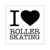 アイラブローラスケートで滑る ラバースタンプ (インプリント)