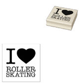 アイラブローラスケートで滑る ラバースタンプ (押印)