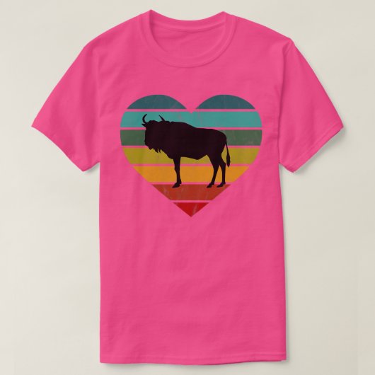 アイラブワイルドベーストレトロハート Tシャツ (デザイン正面)