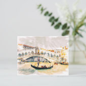 アイラブヴェネツィア，イタリア – ヴィンテージアクアレルスタイル ポストカード (スタンド正面)