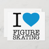 アイラブ姿スケートで滑る ポストカード (正面/裏面)