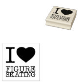 アイラブ姿スケートで滑る ラバースタンプ (押印)