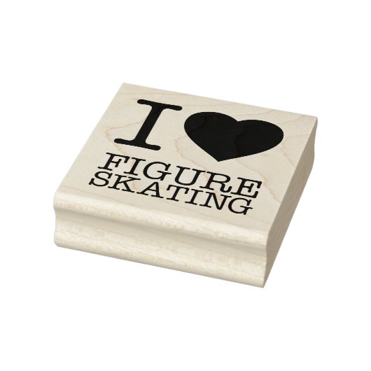 アイラブ姿スケートで滑る ラバースタンプ (スタンプ)