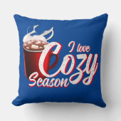 アイラブ居心地の良いシーズンブルー クッション (正面)