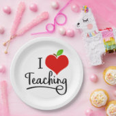 アイラブ教えの先生 ペーパープレート (パーティー)