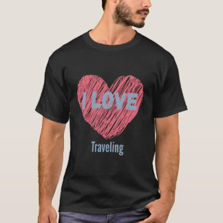 アイラブ旅行ハートイメージ趣味またはホビースト Tシャツ