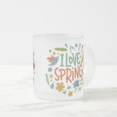 アイラブ春 フロストグラスマグカップ (正面右)