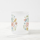 アイラブ春 フロストグラスマグカップ (中央)