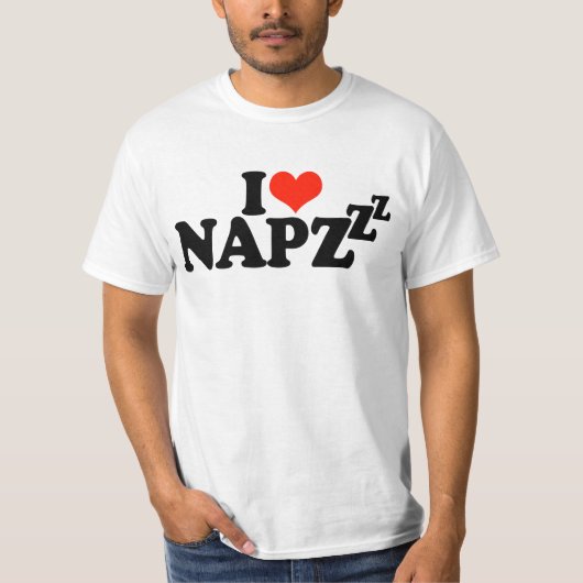 アイラブ昼寝おもしろいことわざ Tシャツ (正面)