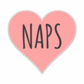 アイラブ昼寝-昼寝ハート シール (正面)