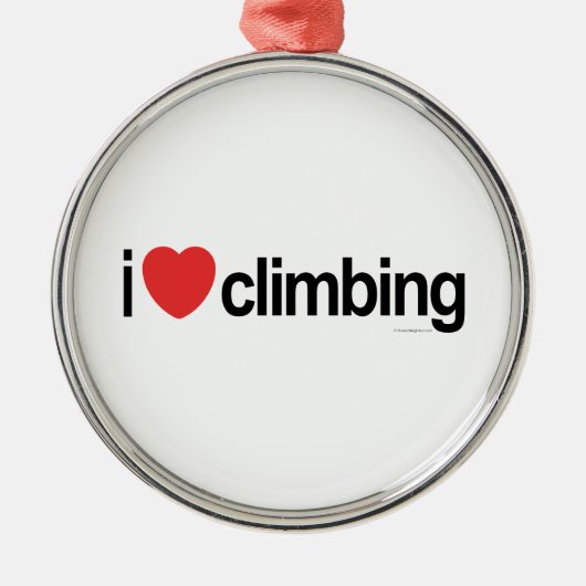 アイラブ登山 メタルオーナメント (正面)