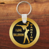 アイラブ社交ダンス踊り キーホルダー (正面)