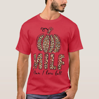アイラブ秋おもしろいウーマンMILFマンシーズンズオブ秋 Tシャツ