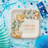 アイラブ秋ほとんどの紙プレート ペーパープレート (パーティー)