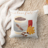 アイラブ秋パンプキンラテカントリーサンクスギビング クッション (ブランケット)