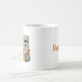 アイラブ秋格言 パーソナライズされた コーヒーマグカップ (中央)