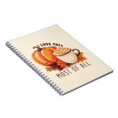 アイラブ秋 – パンプキンアンドパンプキンスパイスラテ ノートブック (右側)