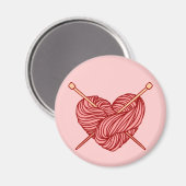 アイラブ編み物 マグネット (正面/裏面)