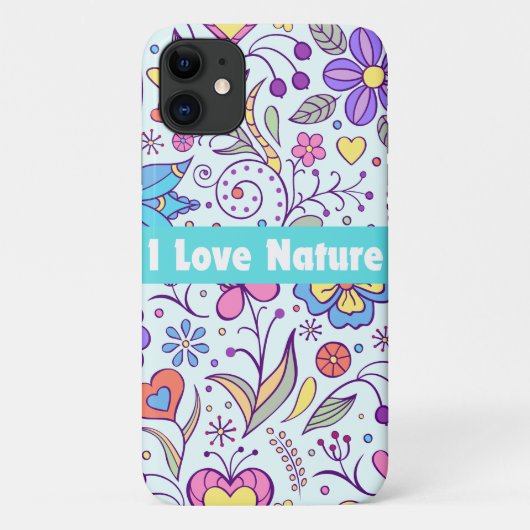 アイラブ自然タイポグラフィアート Case-Mate iPhoneケース (裏面)