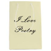 アイラブ詩抱き枕(クリーム&ブラック) ミディアムペーパーバッグ (正面)