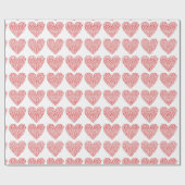 アイラブ赤いハートシェイプクリスマスクライストホリデイ ラッピングペーパー (フラット)