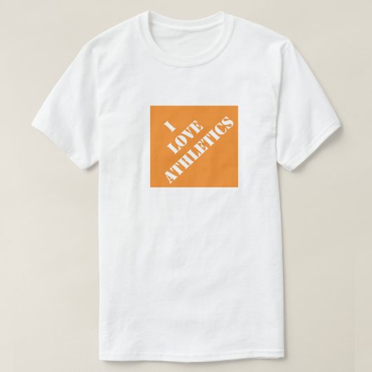 アイラブ陸上おもしろいパパユーモアのある父の日 Tシャツ (デザイン正面)