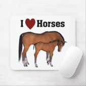 アイラブ馬マウスパッド マウスパッド (マウス)