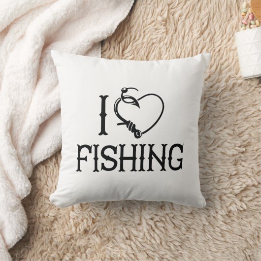 アイラブ魚釣り クッション (ブランケット)