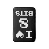 アイラブ8ビットゲーマーギークデザイン バスマット (正面縦)