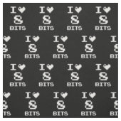 アイラブ8ビットゲーマーギークデザイン ファブリック (見本)