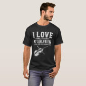 アイラブ・アップライトベース・コントラバス・バイオリン Tシャツ (正面フル)