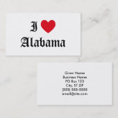 アイラブ・アラバマ 名刺 (正面/裏面)